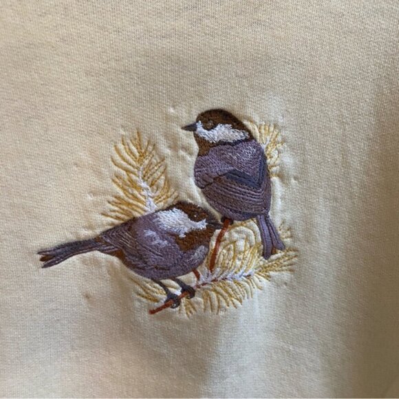 Vintage Jerzees Nublend embroider love birds sweatshirt Sz M - Picture 4 of 6